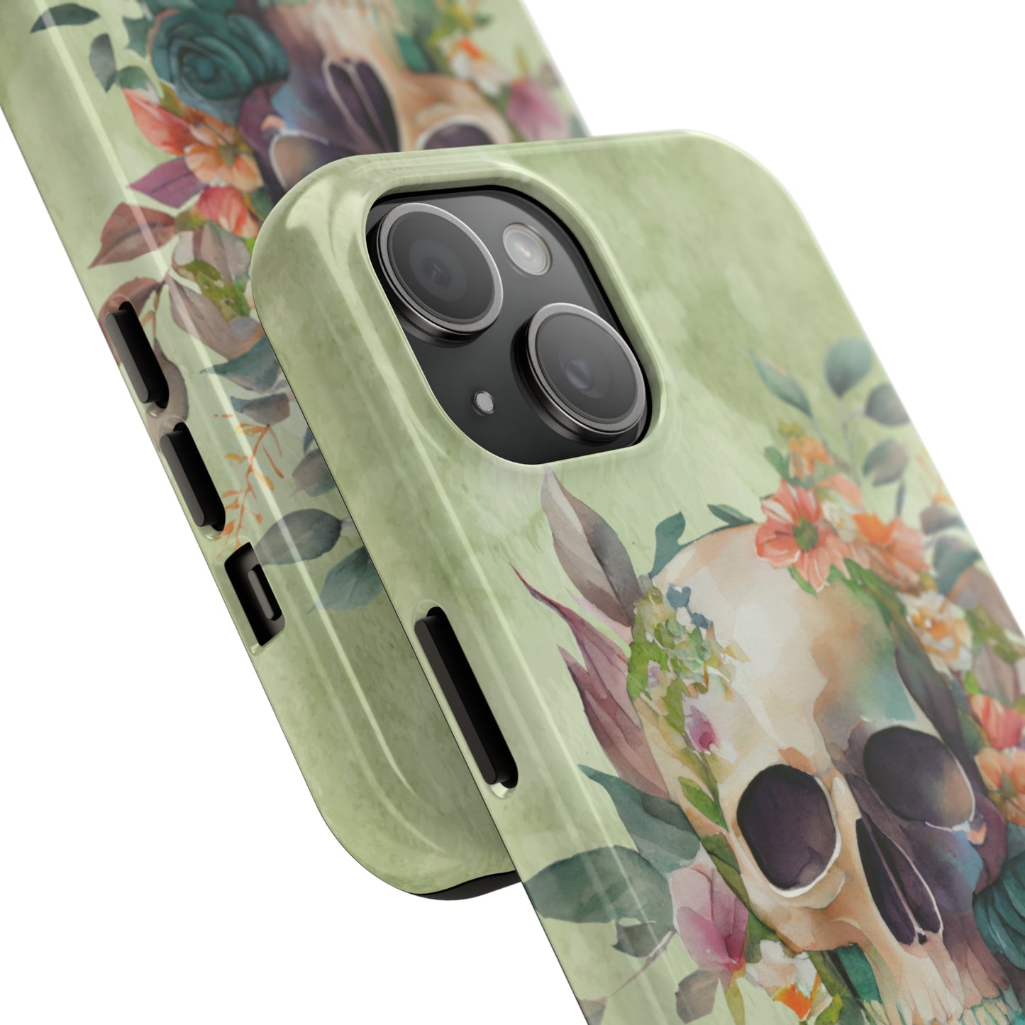 Flowers and Skull IPhone Tough Case