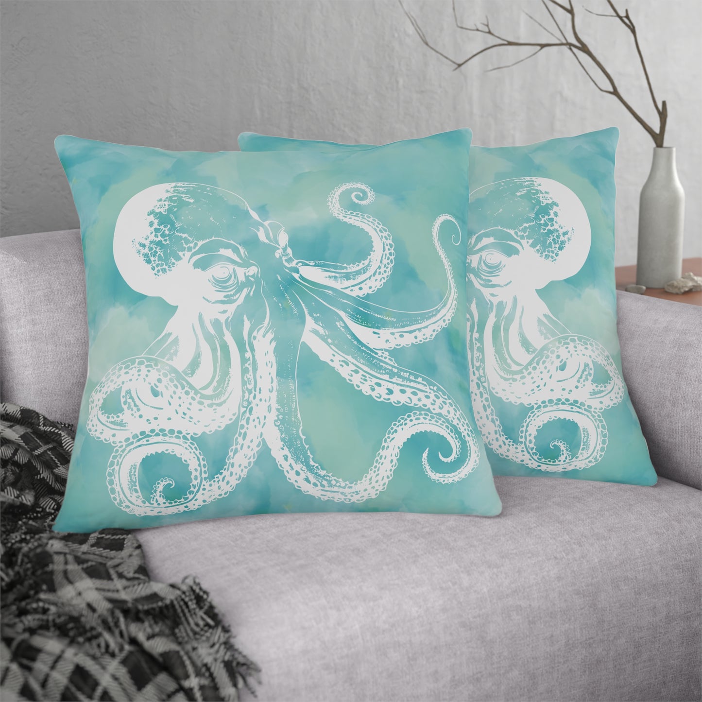 Oceanside Octopus Indoor/ Outdoor Waterproof Pillows