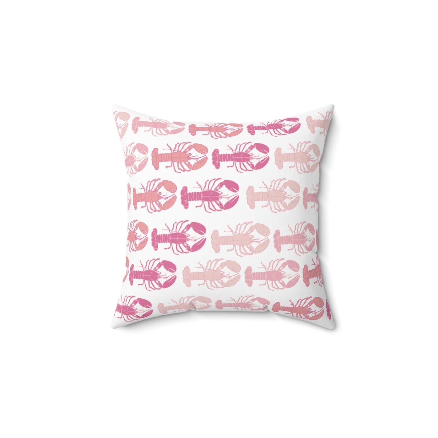 Ombre Pink Lobster Throw Pillow