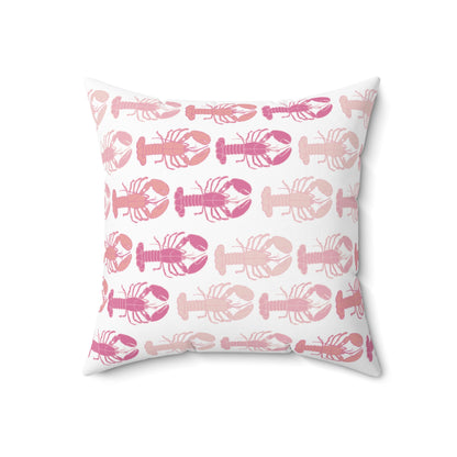 Ombre Pink Lobster Throw Pillow