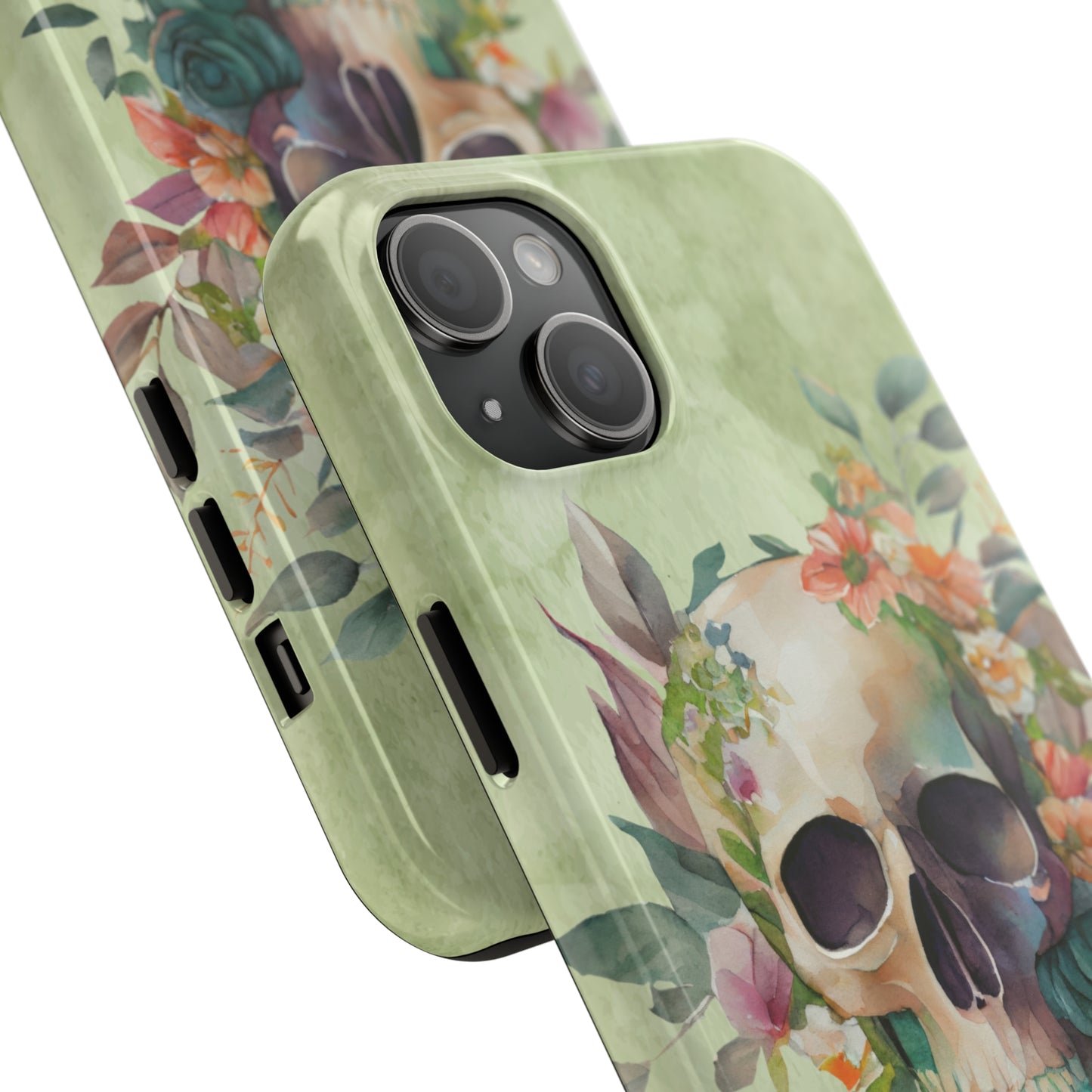 Flowers and Skull IPhone Tough Case