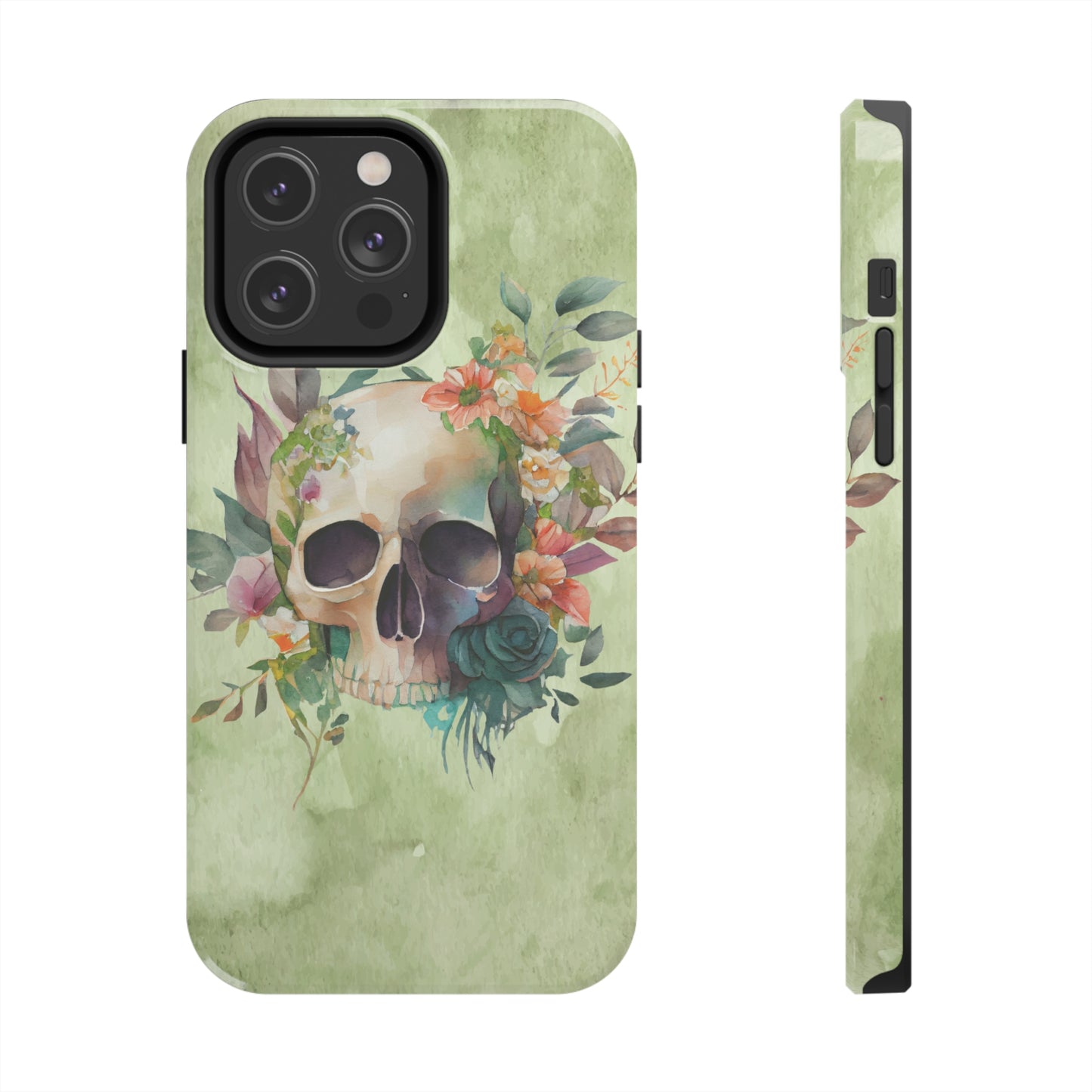 Flowers and Skull IPhone Tough Case