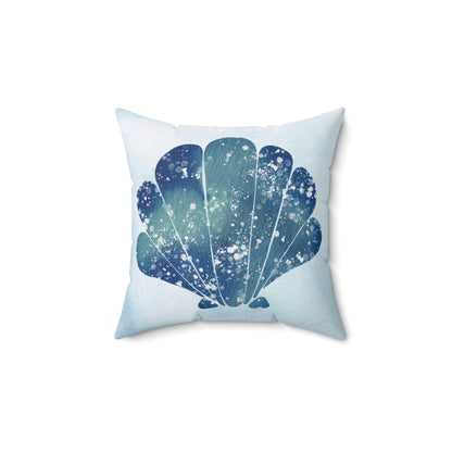 Reversible Sea Shell Throw Pillow