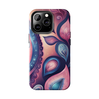 Pink Peacock Paisley Iphone Tough Case