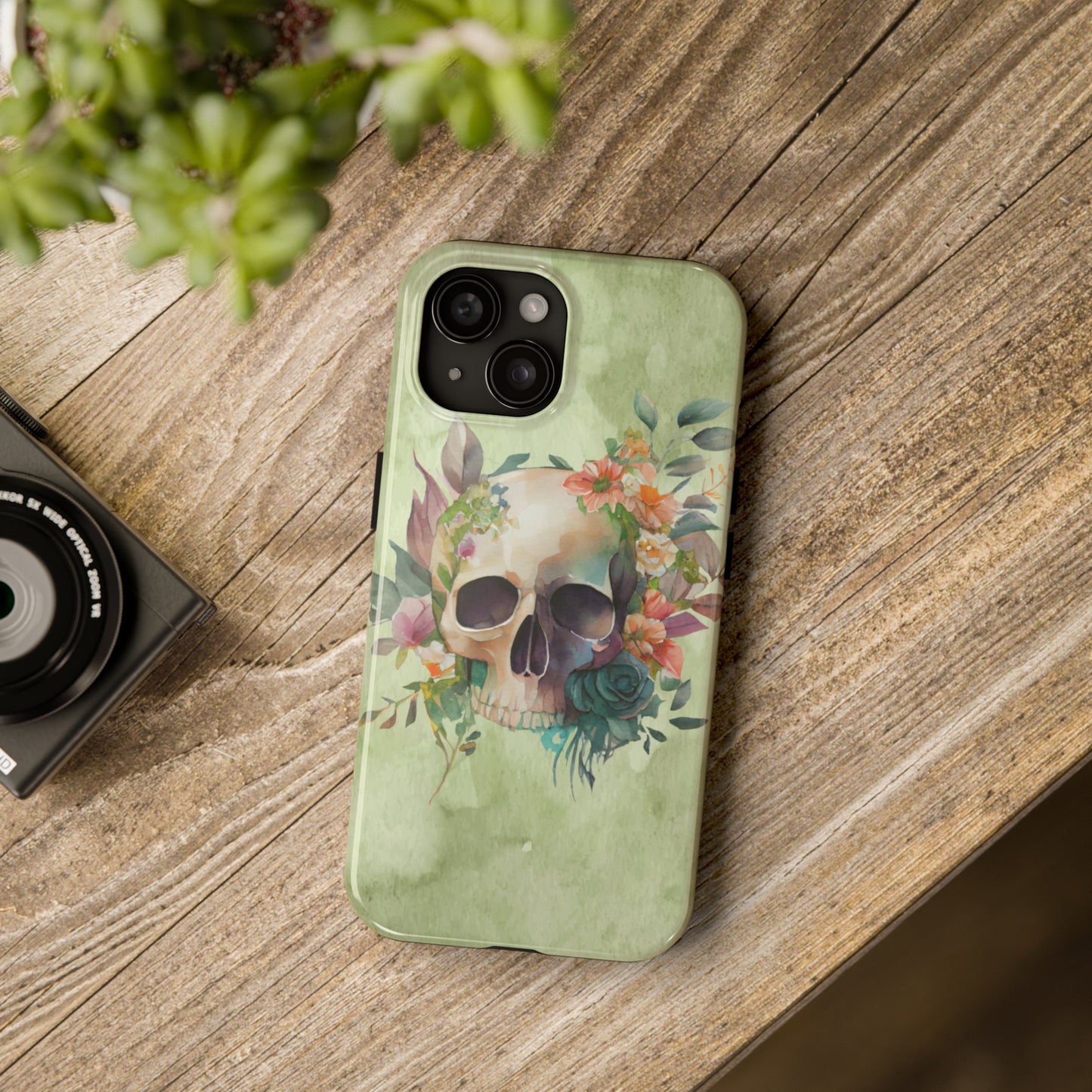 Flowers and Skull IPhone Tough Case