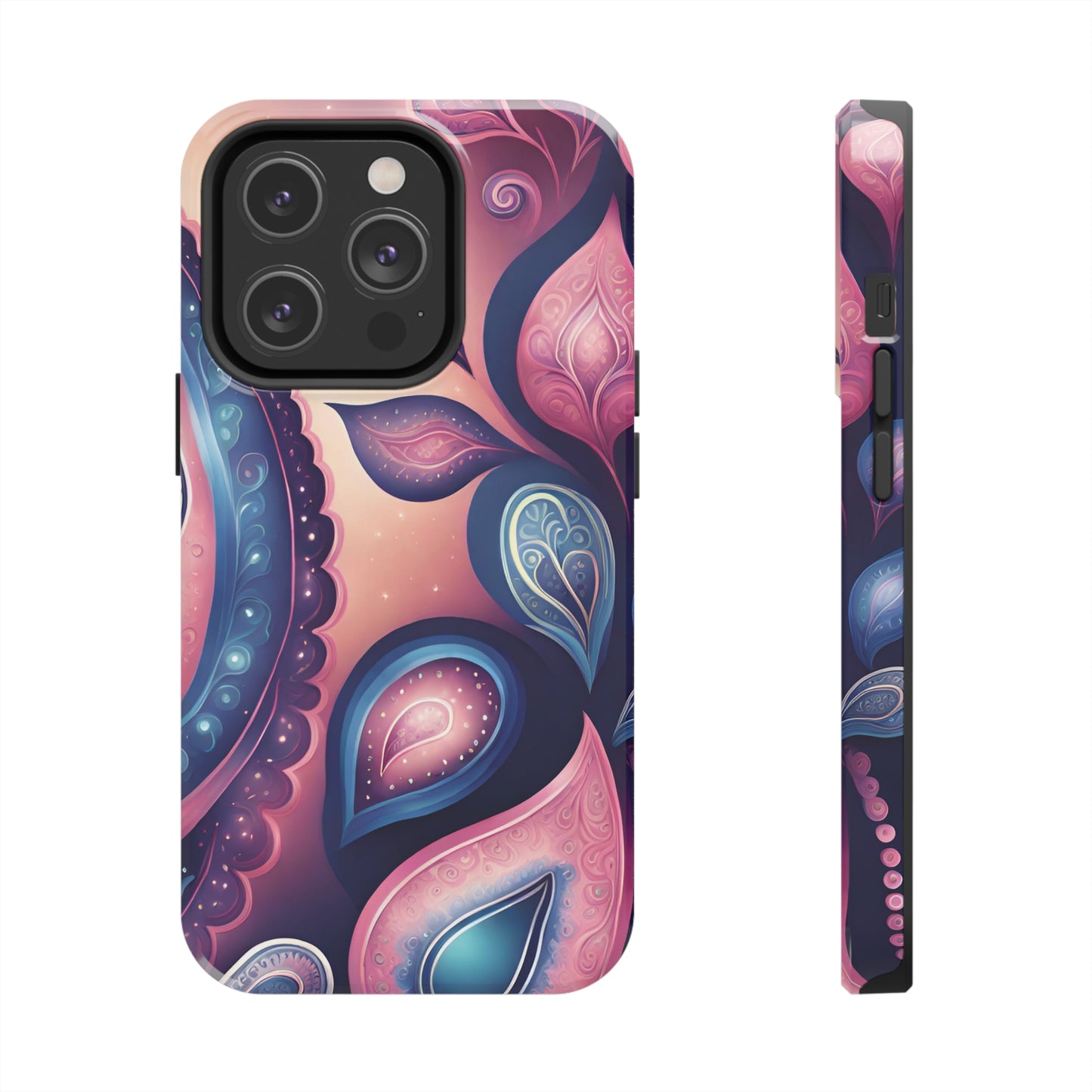 Pink Peacock Paisley Iphone Tough Case