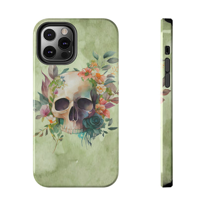 Flowers and Skull IPhone Tough Case