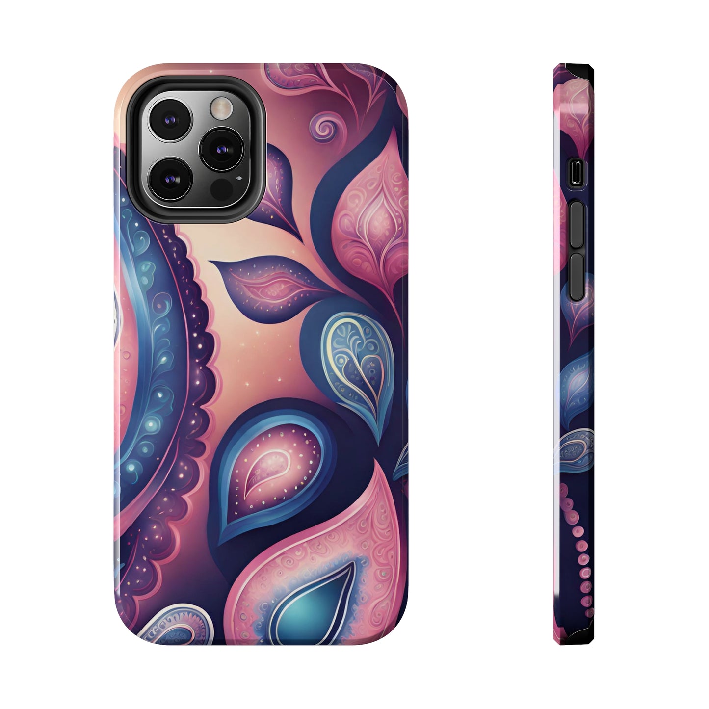 Pink Peacock Paisley Iphone Tough Case