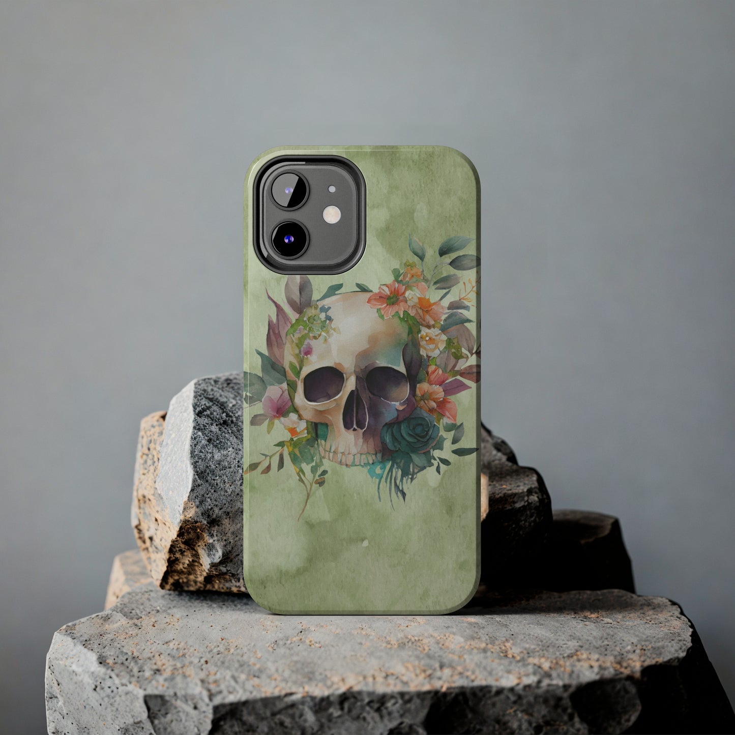 Flowers and Skull IPhone Tough Case