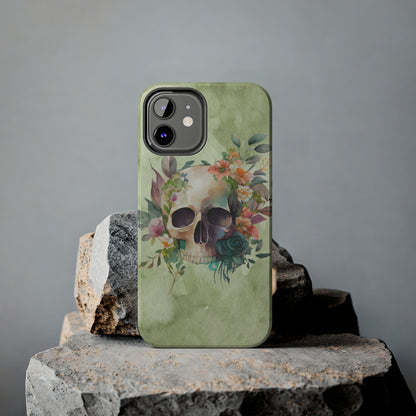 Flowers and Skull IPhone Tough Case