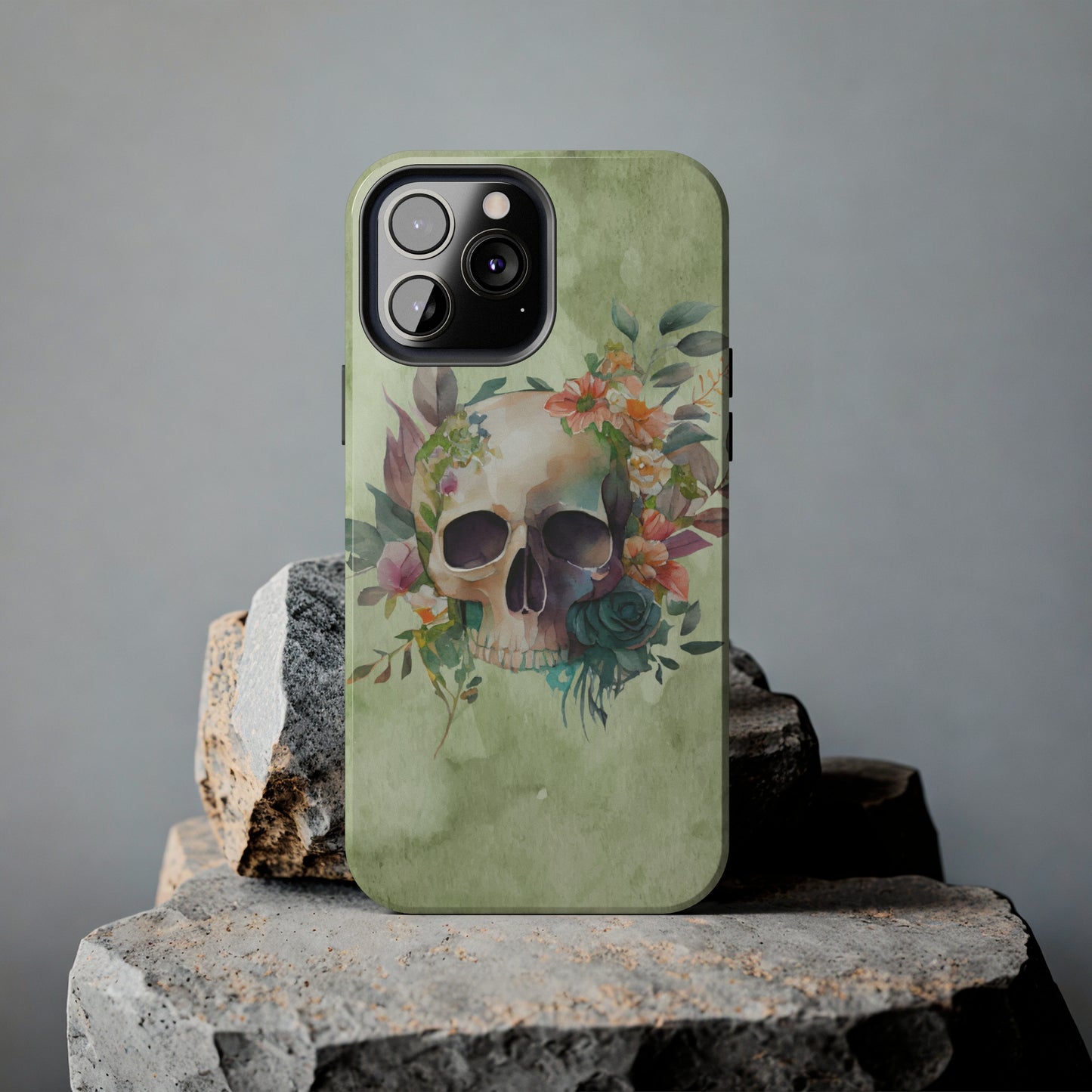 Flowers and Skull IPhone Tough Case