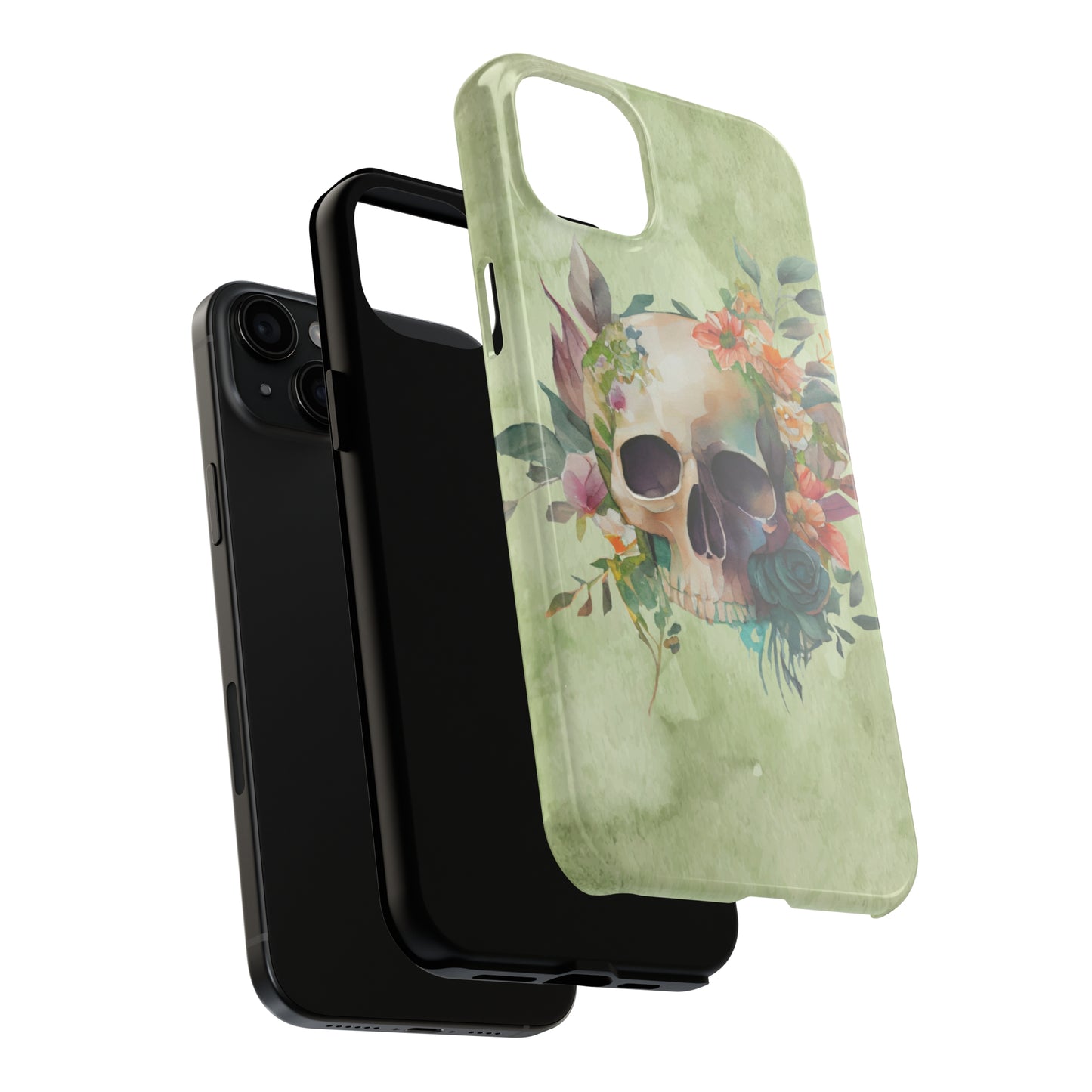 Flowers and Skull IPhone Tough Case