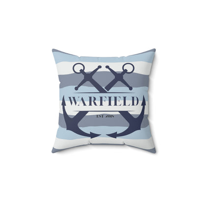 Custom Anchor Name Throw Pillow