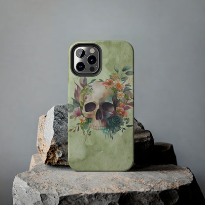 Flowers and Skull IPhone Tough Case