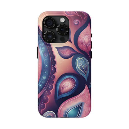 Pink Peacock Paisley Iphone Tough Case