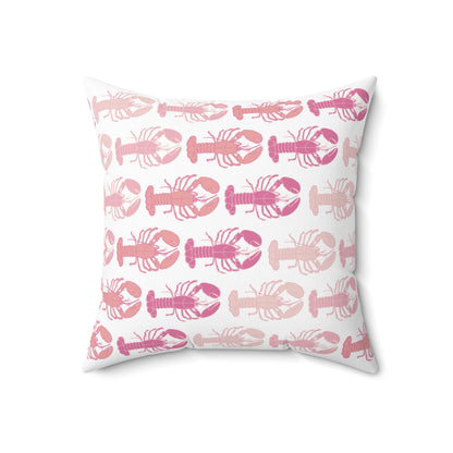 Ombre Pink Lobster Throw Pillow