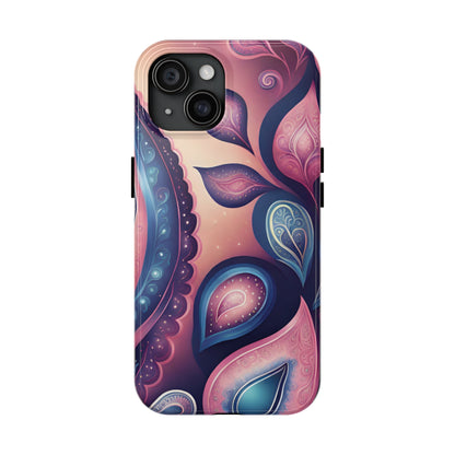 Pink Peacock Paisley Iphone Tough Case