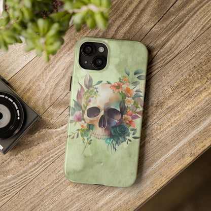 Flowers and Skull IPhone Tough Case