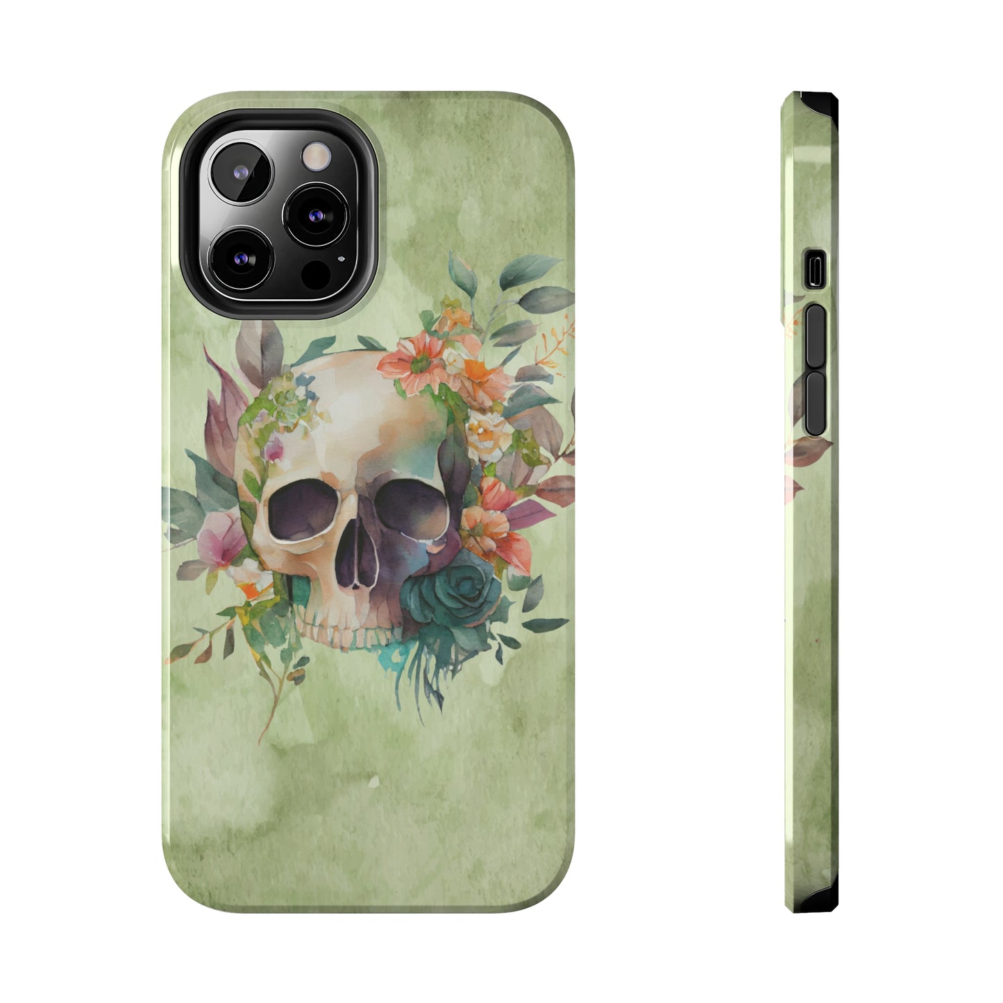 Flowers and Skull IPhone Tough Case