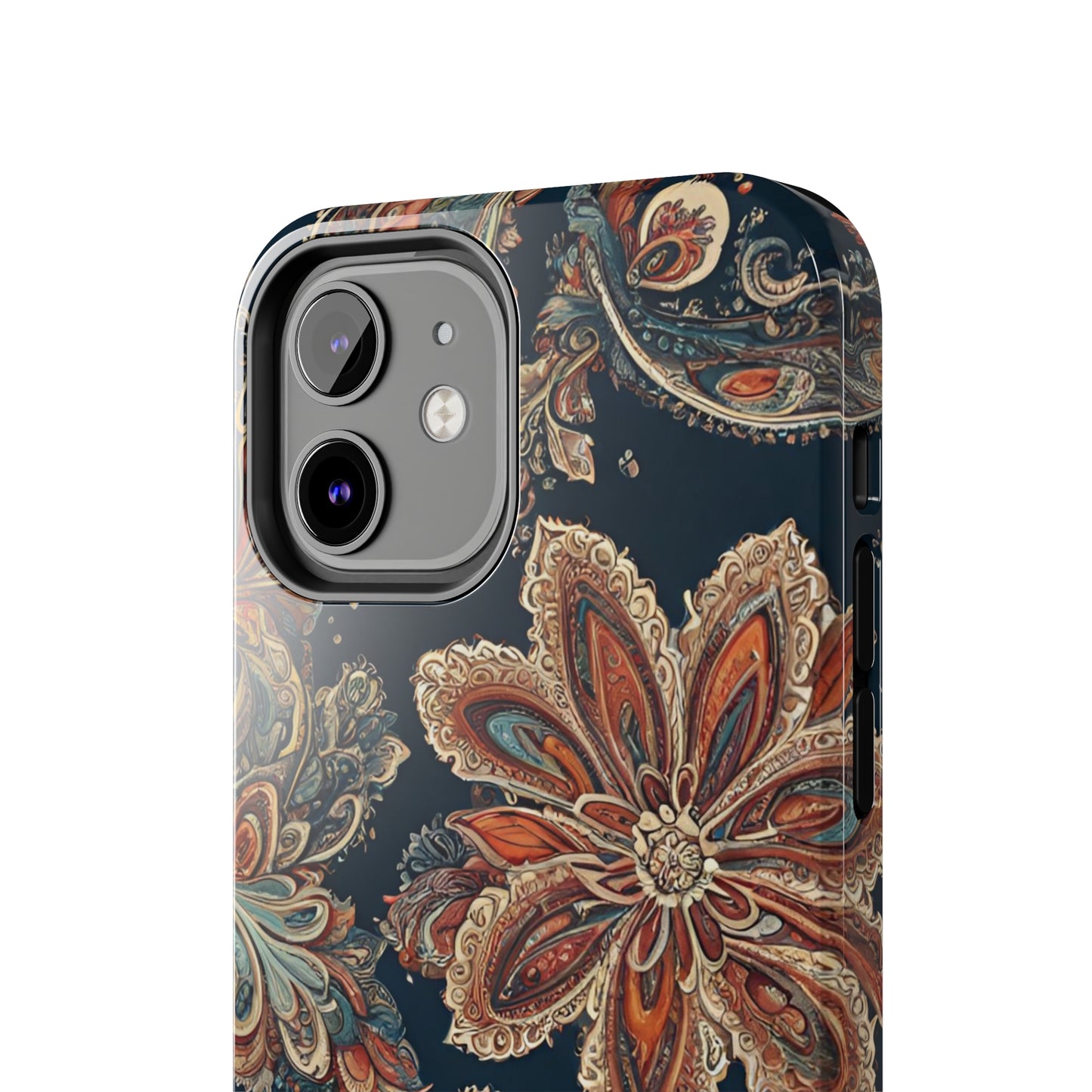 Midnight Paisley Flowers Iphone Tough Case