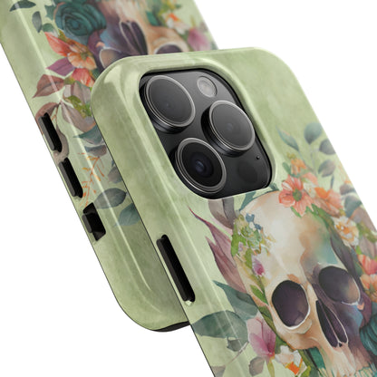 Flowers and Skull IPhone Tough Case