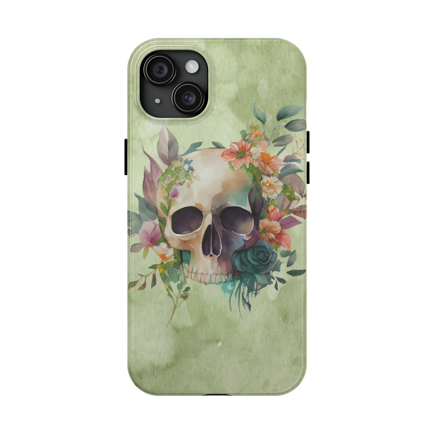 Flowers and Skull IPhone Tough Case