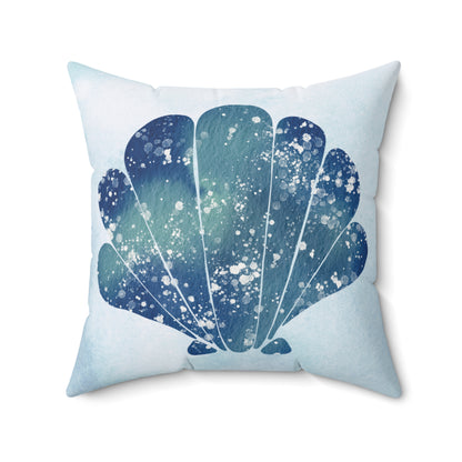 Reversible Sea Shell Throw Pillow