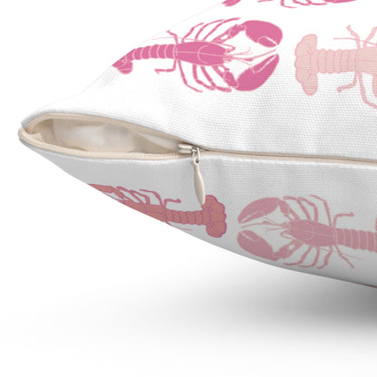 Ombre Pink Lobster Throw Pillow