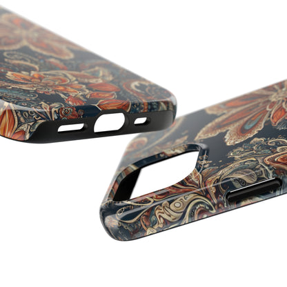 Midnight Paisley Flowers Iphone Tough Case