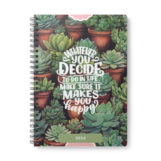 Do What Makes You Happy Succulents Notebook