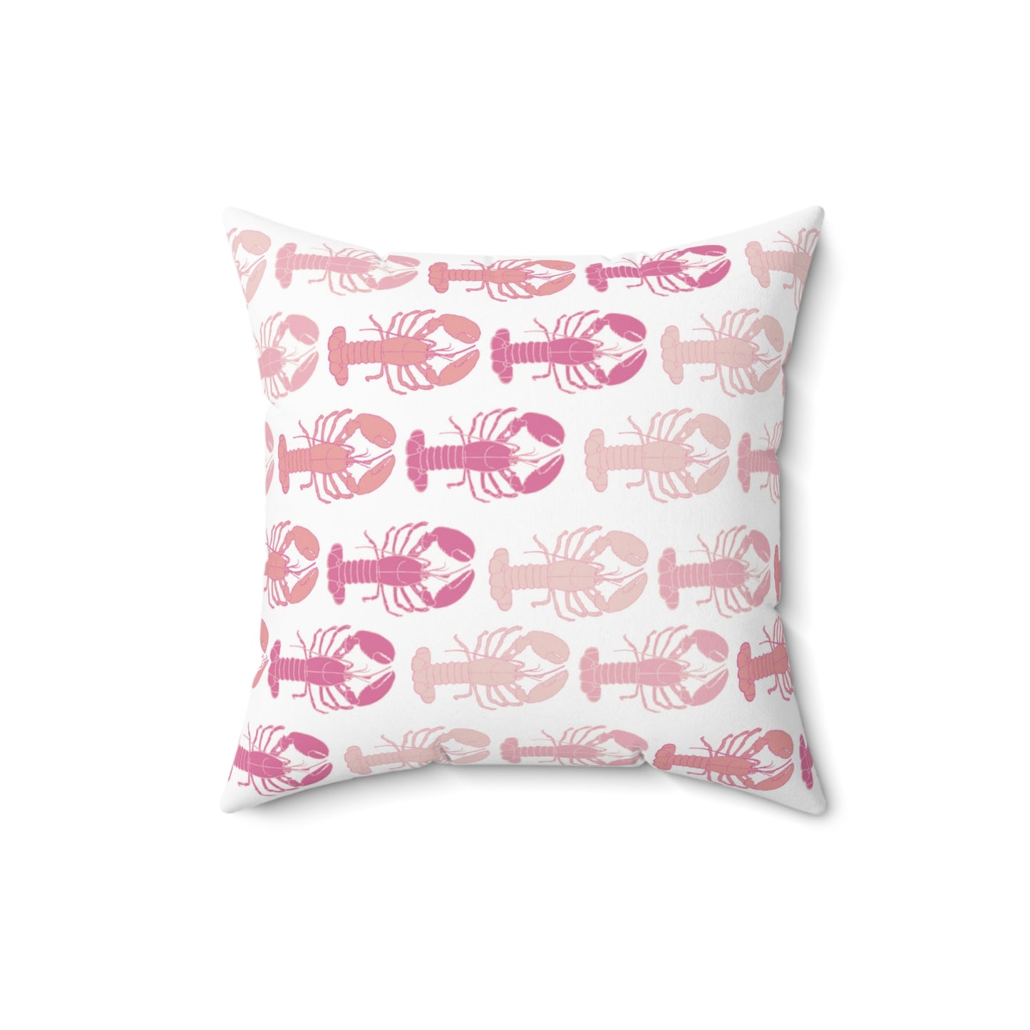 Ombre Pink Lobster Throw Pillow