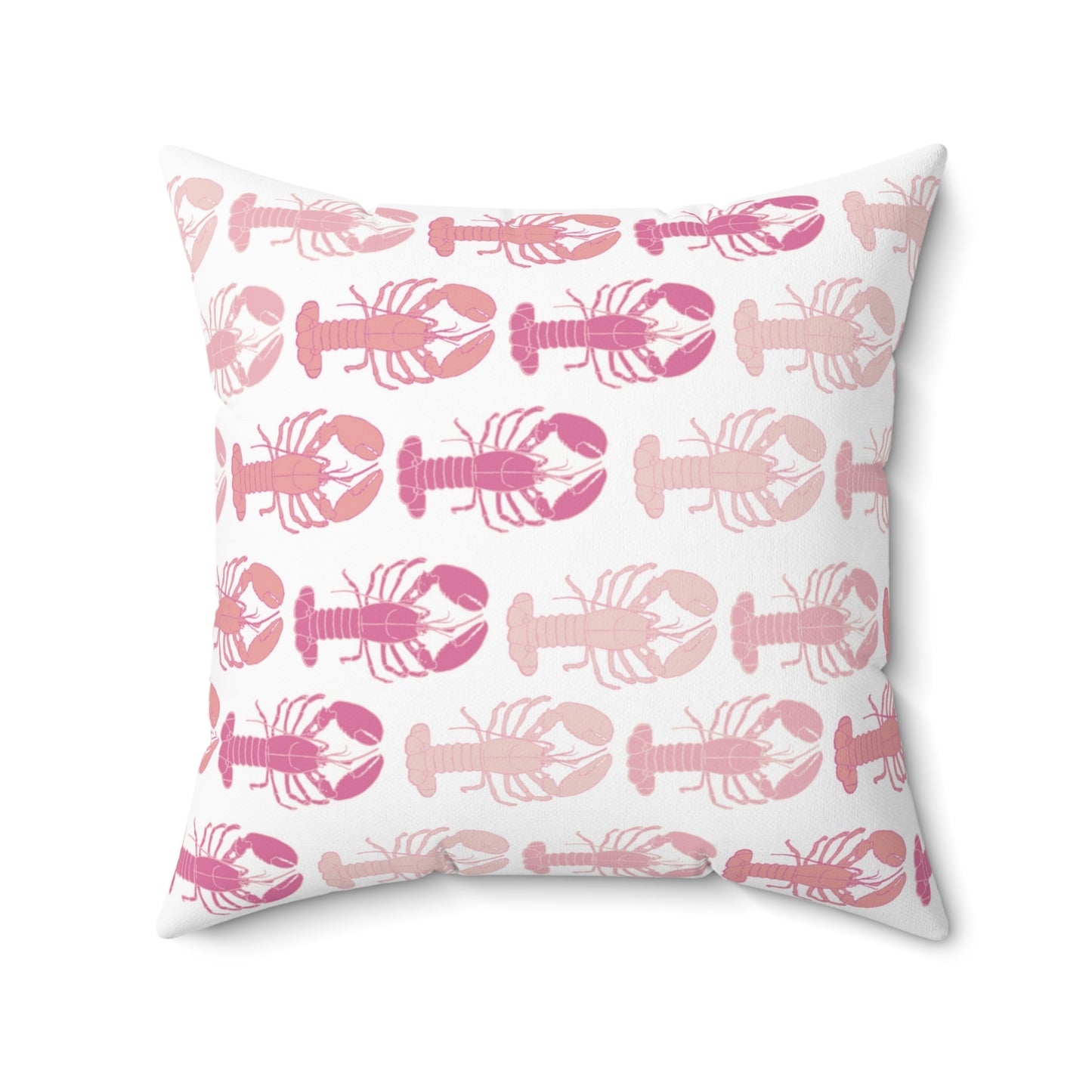 Ombre Pink Lobster Throw Pillow