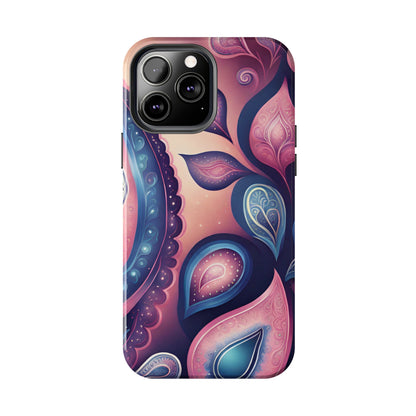 Pink Peacock Paisley Iphone Tough Case