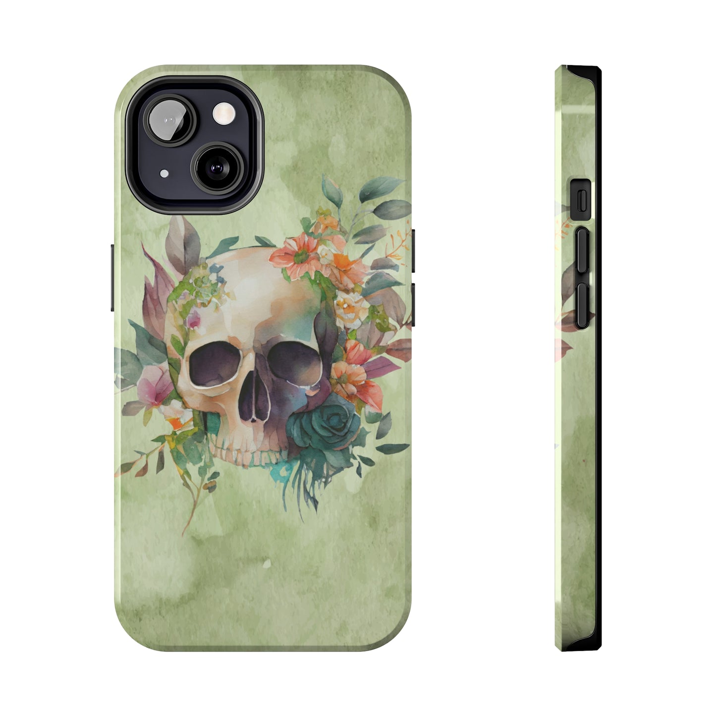 Flowers and Skull IPhone Tough Case