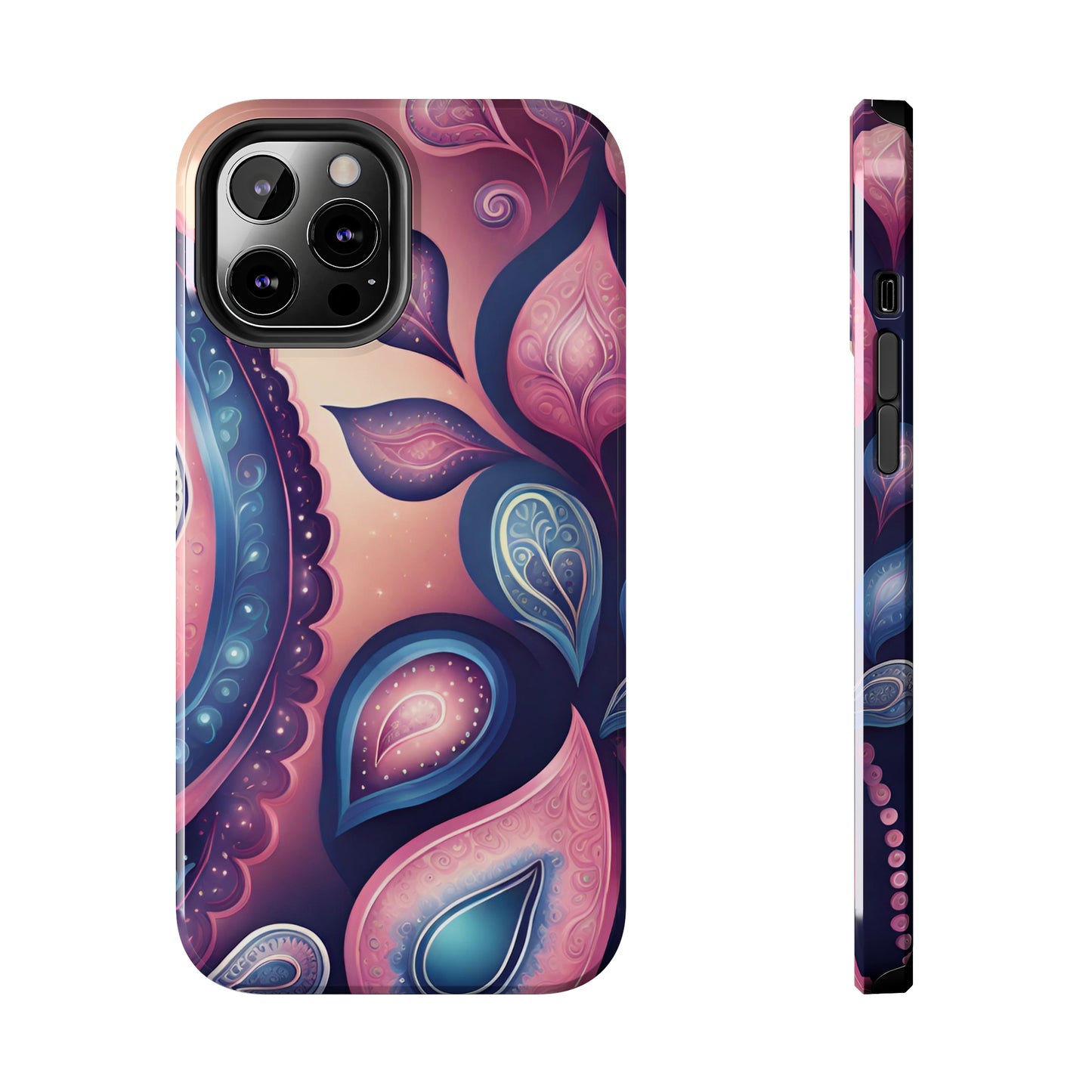 Pink Peacock Paisley Iphone Tough Case