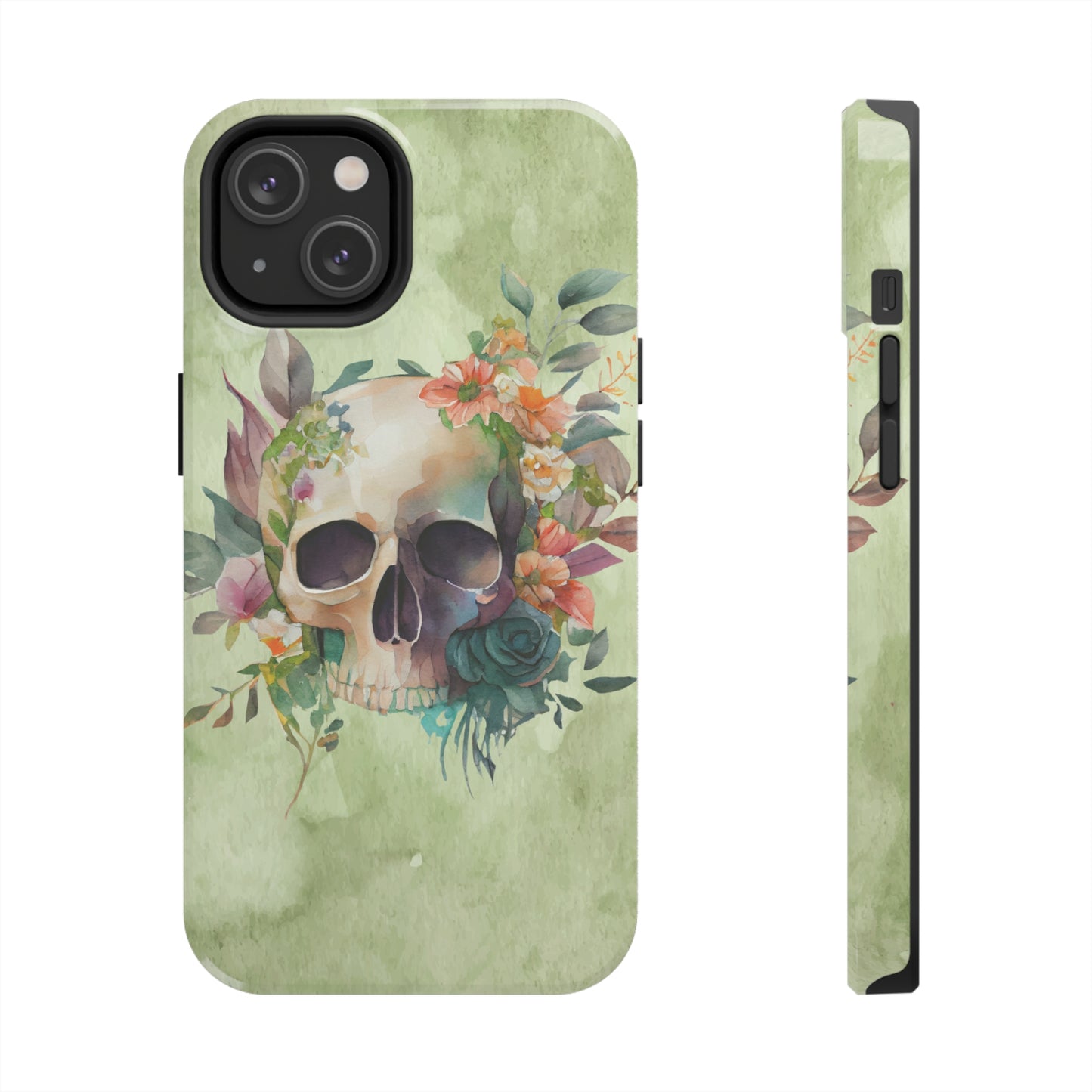 Flowers and Skull IPhone Tough Case