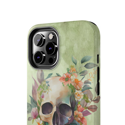 Flowers and Skull IPhone Tough Case