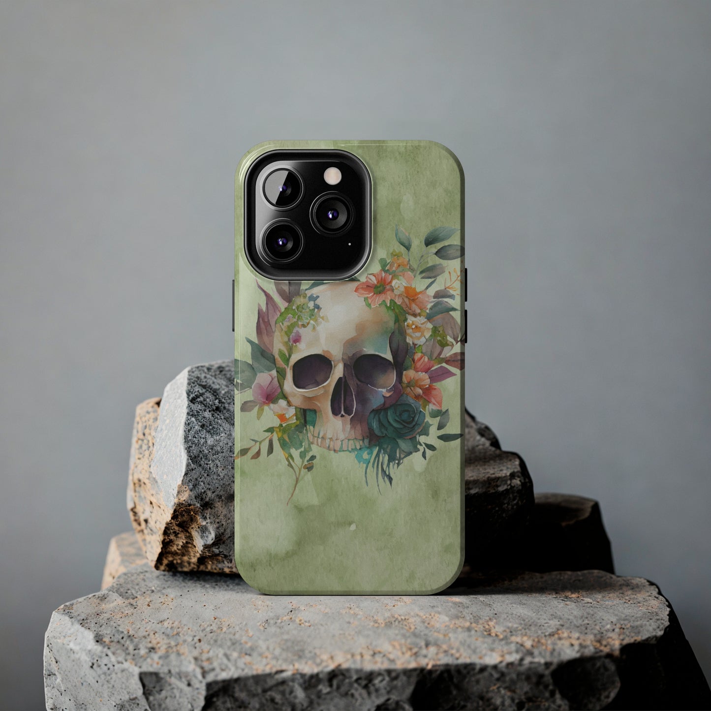 Flowers and Skull IPhone Tough Case