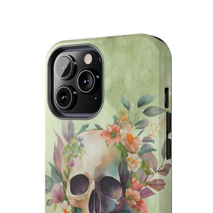 Flowers and Skull IPhone Tough Case