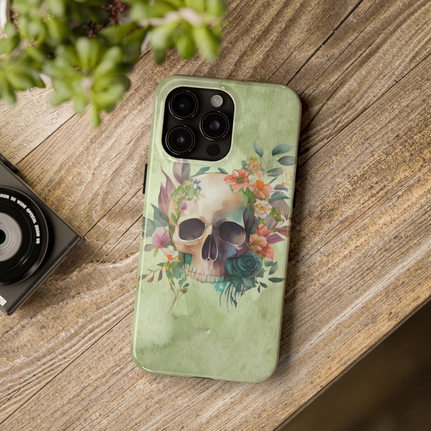 Flowers and Skull IPhone Tough Case