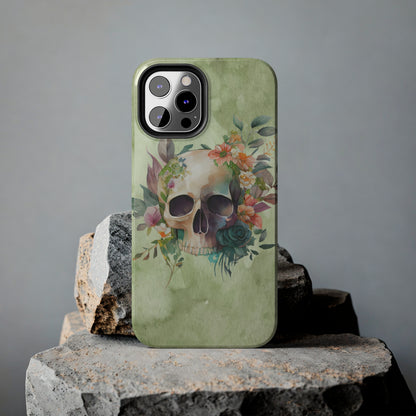 Flowers and Skull IPhone Tough Case