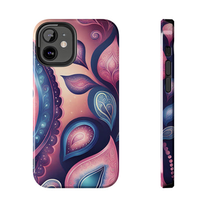 Pink Peacock Paisley Iphone Tough Case