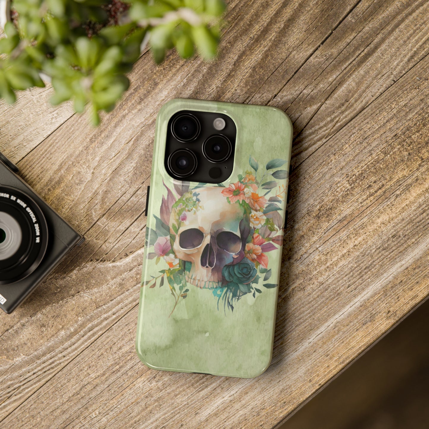 Flowers and Skull IPhone Tough Case