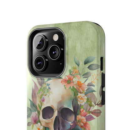 Flowers and Skull IPhone Tough Case