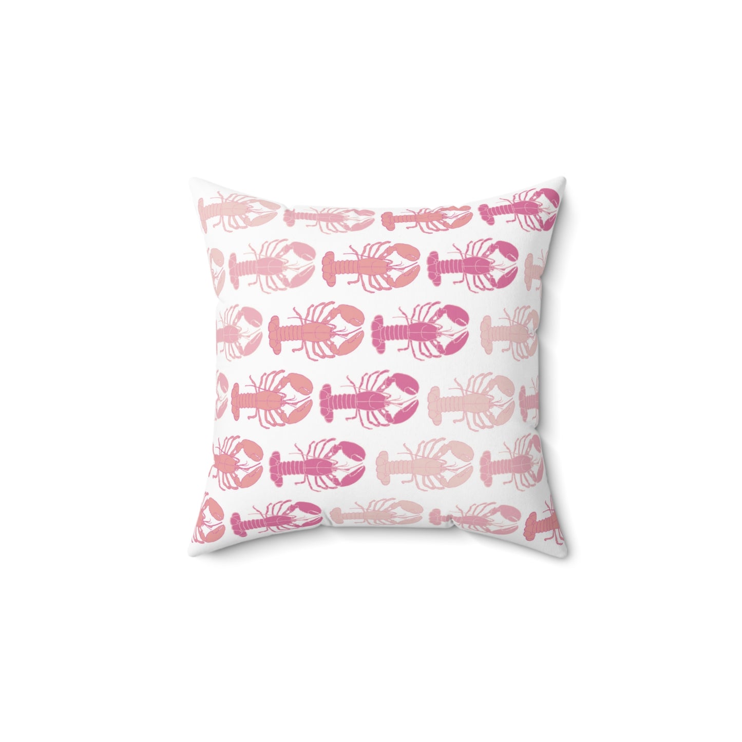 Ombre Pink Lobster Throw Pillow