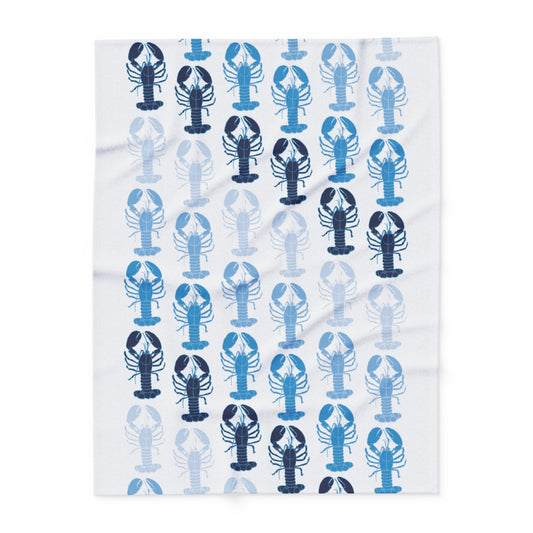 Blue Lobsters Fleece Blanket