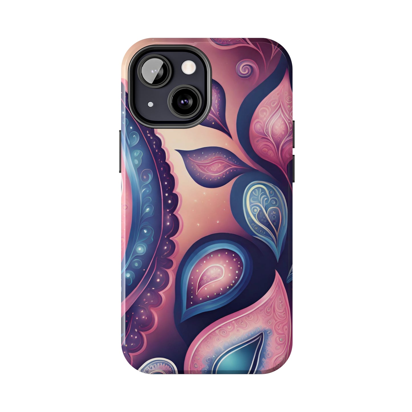 Pink Peacock Paisley Iphone Tough Case