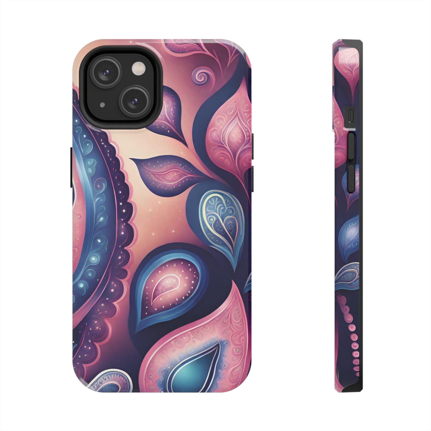 Pink Peacock Paisley Iphone Tough Case