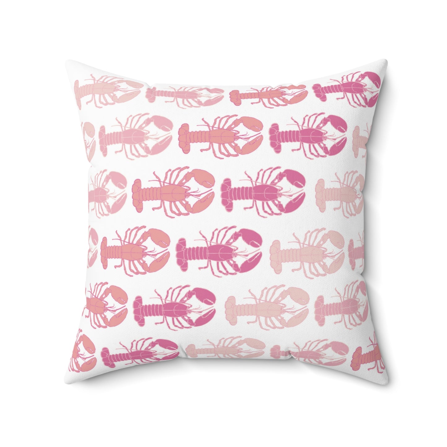 Ombre Pink Lobster Throw Pillow