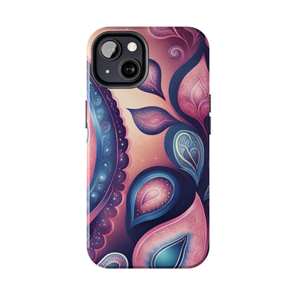 Pink Peacock Paisley Iphone Tough Case